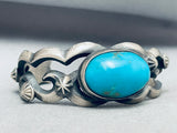 Chimney Butte Native American Navajo Turquoise Sterling Silver Bracelet-Nativo Arts