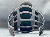 Heavy 98 Grams Vintage Native American Navajo Turquoise Sterling Silver Bracelet-Nativo Arts