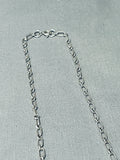 Vintage Southwestern Multi Stone Inlay Sterling Silver Pendant Necklace-Nativo Arts