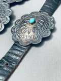 Very Old Wylie Family Vintage Native American Navajo Turquoise Sterling Silver Concho Belt-Nativo Arts