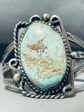 Early Deposit Turquoise!! Vintage Native American Navajo #8 Sterling Silver Bracelet-Nativo Arts