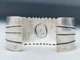 Native American Sunrays Of Silver Sterling Vintage Turquoise Bracelet Signed-Nativo Arts