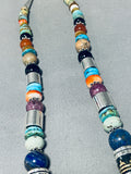 100 Gram Native American Navajo Singer Turquoise Lapis Sugulite Sterling Silver Necklace-Nativo Arts