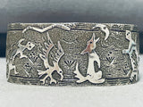 Fascinating Signed Native American Navajo Sterling Silver Multi Animal Storyteller Bracelet-Nativo Arts