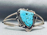 Amazing Vintage Native American Navajo Spiderweb Turquoise Sterling Silver Bracelet-Nativo Arts