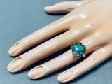 Turquoise Heart Vintage Southwest Sterling Silver Ring-Nativo Arts