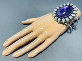 One Of The Coolest Vintage Native American Navajo Amethyst Sterling Silver Bracelet-Nativo Arts