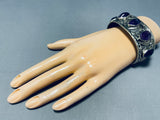 One Of The Coolest Amethyst Vintage Native American Navajo Sterling Silver Bracelet-Nativo Arts