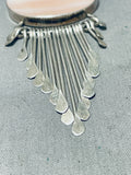Exquisite Vintage Native American Zuni Mother Of Pearl Sterling Silver Necklace-Nativo Arts