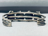 Johnnie Frank Vintage Native American Navajo Morenci Turquoise Sterling Silver Bracelet-Nativo Arts
