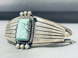 Elegant Vintage Native American Navajo Green Turquoise Sterling Silver Bracelet-Nativo Arts
