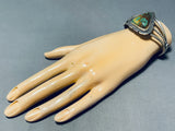 Enchanting Vintage Native American Navajo Signed Royston Turquoise Sterling Silver Bracelet-Nativo Arts