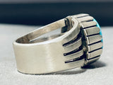 Stunning Vintage Native American Navajo Blue Sky Turquoise Sterling Silver Ring-Nativo Arts