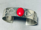 Gorgeous Vintage Native American Navajo Sterling Silver Stamped Bracelet-Nativo Arts