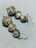 Authentic Vintage Native American Navajo Sterling Silver Earrings-Nativo Arts