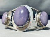 Phosphosiderite!! Best Vintage Native American Navajo Sterling Silver Bracelet Cuff-Nativo Arts