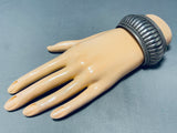 Newsworthy Vintage Native American Navajo Signed T.curtis Sterling Silver Bracelet-Nativo Arts