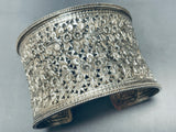 Incredible Intricacy! Vintage Sterling Silver Wide Bracelet Cuff-Nativo Arts