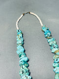 Native American Wow Vintage Santo Domingo Kingman, Royston Turquoise Sterling Silver Necklace-Nativo Arts