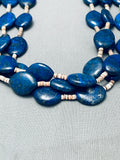 One Of The Best Ever Vintage Navajo Lapis Heishi Necklace-Nativo Arts