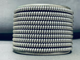 10 Storys Of Coils!! Vintage Native American Navajo Tsosie Sterling Silver Bracelet-Nativo Arts