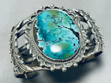 Boyd Astem Vintage Native American Navajo Domed Turquoise Sterling Silver Bracelet-Nativo Arts