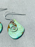 Mesmerizing Vintage Santo Domingo Royston Turquoise Sterling Silver Earrings-Nativo Arts