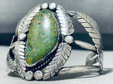 Important Early Damale Turquoise!! Vintage Native American Navajo Sterling Silver Bracelet-Nativo Arts