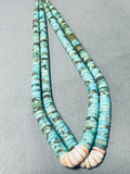 One Of The Best Vintage Santo Domingo Green Turquoise Necklace Old-Nativo Arts