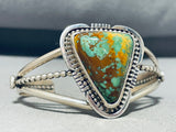 Enchanting Vintage Native American Navajo Signed Royston Turquoise Sterling Silver Bracelet-Nativo Arts