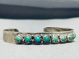 Amazing Vintage Native American Zuni Turquoise Sterling Silver Bracelet-Nativo Arts
