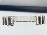 Del Chatter Vintage Native American Navajo Hand Tooled Sterling Silver Bracelet-Nativo Arts