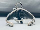 Detailed Vintage Southwest Sterling Silver Lizard Bracelet Cuff-Nativo Arts