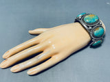 Rare Vintage Native American Navajo Royston Turquoise Sterling Silver Bracelet-Nativo Arts