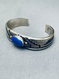 Important Vintage Native American Navajo Wil Begay Lapis Sterling Silver Bracelet-Nativo Arts