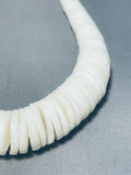 Native American Most Fab!! Vintage Santo Domingo White Shell Sterling Silver 195 Grams Necklace-Nativo Arts