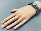 Important Red Mountain Turquoise Vintage Native American Navajo Sterling Silver Bracelet-Nativo Arts