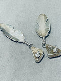 Dynamic Ben Begaye Vintage Native American Navajo Royston Turquoise Sterling Silver Feathers-Nativo Arts
