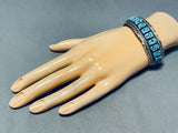 Arny Maloney Vintage Native American Navajo Turquoise Sterling Silver Bracelet-Nativo Arts