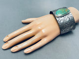 Native American Bold San Felipe Royston Turquoise Sterling Silver Massive Bracelet-Nativo Arts