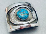 One Of Coolest Vintage Native American Navajo Morenci Turquoise Sterling Silver Bracelet-Nativo Arts