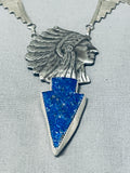 The Best Lapis Chief Sterling Silver Thunderbird Necklace-Nativo Arts