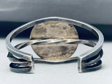 Sturdy 80 Grams Vintage Native American Navajo Hand Tooled Coin Sterling Silver Bracelet-Nativo Arts