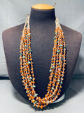 One Of The Best Vintage Native American Navajo Spiny Oyster Turquoise Heishi Necklace-Nativo Arts