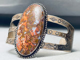 Rare Sand Agate Vintage Native American Navajo Sterling Silver Bracelet-Nativo Arts