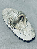 Ben Begaye Heavy Vintage Native American Navajo Onyx Sterling Silver Ring-Nativo Arts
