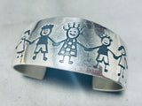 Happy Kids Family Vintage Southwest Sterling Silver Bracelet Cuff-Nativo Arts