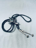 Vintage Native American Navajo Sleeping Beauty Turquoise Sterling Silver Bolo