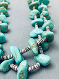 206 Grams Vintage Native American Navajo Green Turquoise Heishi Necklace Old-Nativo Arts