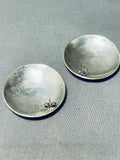 Beautiful Vintage Navajo Or Native American Hopi Sterling Silver Kokplelli Earrings-Nativo Arts